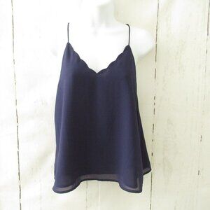 New Naked Zebra Tank Top S Small Scallop Strappy